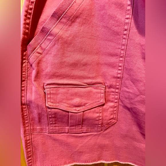 NWT Women’s Size 14 Democracy Ab Solution A Line Pink Denim Skirt with Buttons - Picture 8 of 13